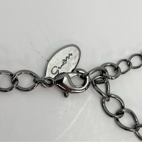 Guess Fashion Necklace Three Flower With Crystals Statement - Picture 12 of 12